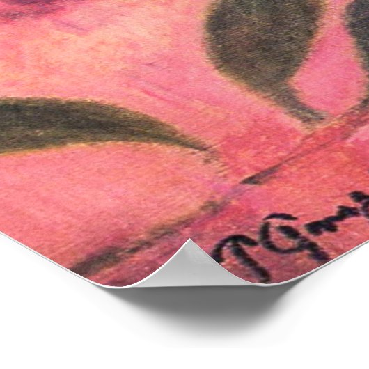 Gauguins Stillleben mit Kopf-förmiger Vase Poster (Ecke)