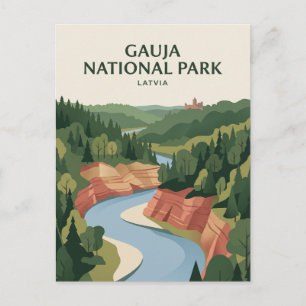 Gauja-Nationalpark Lettland Postkarte