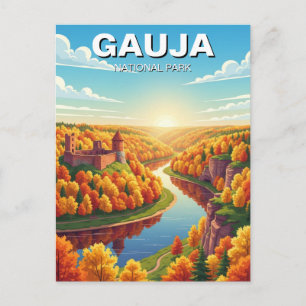 Gauja Nationalpark Lettland Reise Postkarte