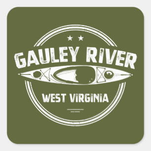 Gauley River, West Virginia Quadratischer Aufkleber