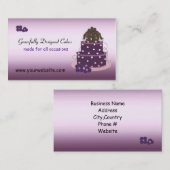 Gaumen entworfene Kuchen Visitenkarte (Vorne/Hinten)