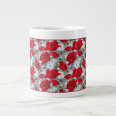 Gaumenroter Mohn Sommermuster Blume Jumbo-Tasse (Vorderseite)