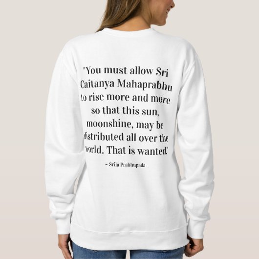 Gaur Nitai Harinama Samkirtan doppelseitiges Sweatshirt (Rückseite)