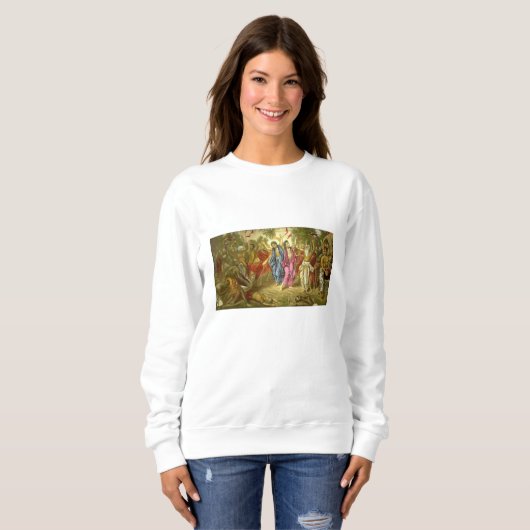 Gaur Nitai Harinama Samkirtan doppelseitiges Sweatshirt (Vorne ganz)