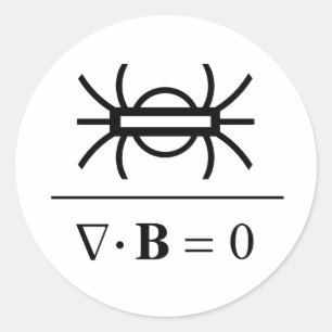 Gauss-Gesetz des Magnetismus Runder Aufkleber