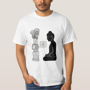 Gautam Buddh Dhamma Meditation Grafik-T-Shirt   M T-Shirt