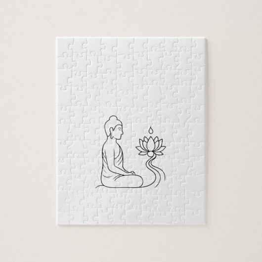 Gautam Buddh Dhamma Meditationspuzzle | Friedlich  Puzzle (Vertikal)