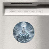 Gautam-Buddh-Meditations-Kunstmagnet - Friedvolle Magnet (In Situ (Geschirrspüler))