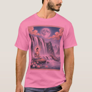 Gautam-Buddh-Meditationskunst - Friedvolle Dhamma T-Shirt