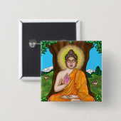 Gautam Buddha Knopf Button (Vorne & Hinten)