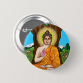 Gautam-Buddha-Knopf Button (Vorne & Hinten)