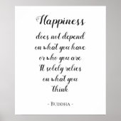 Gautam Buddha Zitat über Glück Poster (Vorne)