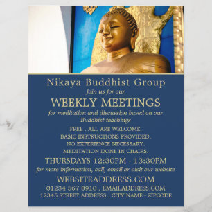 Gautama Buddha, Buddhist Group Werbung Flyer