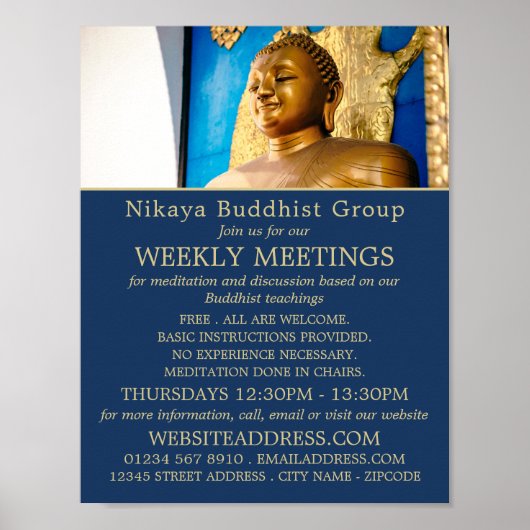 Gautama Buddha, Buddhistische Gruppenwerbung Poster (Vorne)
