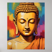 Gautama Buddha Folk Art Fusion Poster (Vorne)