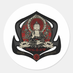 Gautama Buddha Runder Aufkleber