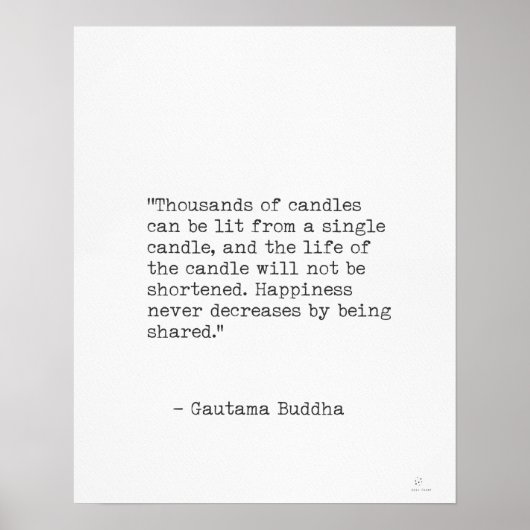 Gautama Buddha Zitat Poster (Vorne)