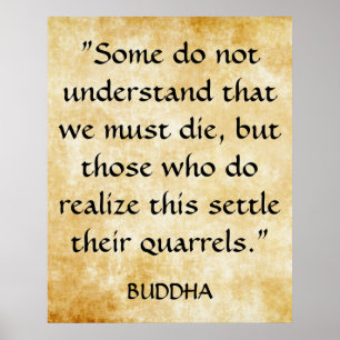 Gautama Buddhas inspirierendes Zitat Poster