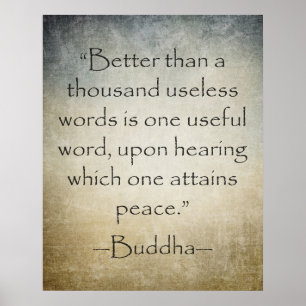 Gautama Buddhas inspirierendes Zitat-Poster Poster
