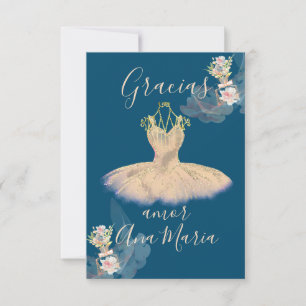 Gauzy Rose Gold Ballerina Dress Parfüm Dankeskarte