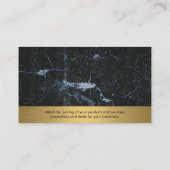 Gavel Icon | Anwalt | Gold Metallic | Marmor Visitenkarte (Rückseite)