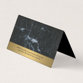 Gavel Icon | Anwalt | Gold Metallic | Marmor Visitenkarten (Rückseite)