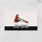 Gavel Law Black and White Firm Business Card Visitenkarte (Vorderseite)