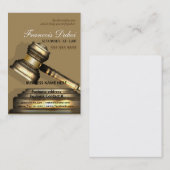 Gavel Lawyer Attorney Law Firm Business Card Visitenkarte (Vorne/Hinten)