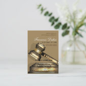 Gavel Lawyer Attorney Law Firm Business Card Visitenkarte (Stehend Vorderseite)