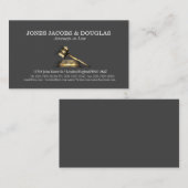 Gavel Lawyer Attorney Law Firm Business Card Visitenkarte (Vorne/Hinten)