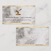 Gavel Legal Counsel / Marmorgoldtrim Visitenkarte (Vorne/Hinten)