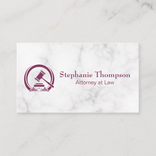 Gavel Logo | Recht und Ordnung Terminkarte (Vorderseite)