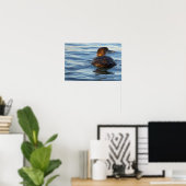 Gaveltaucher-Vogelposter Poster (Heimbüro)