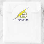 GAVIN 41 RUNDER AUFKLEBER (Tasche)