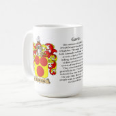Gavin-Familien-Wappen Kaffeetasse (Vorderseite Links)