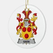 Gavin-Familienwappen Keramik Ornament (Links)