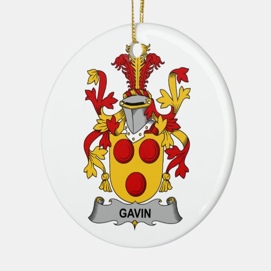 Gavin-Familienwappen Keramik Ornament (Links)