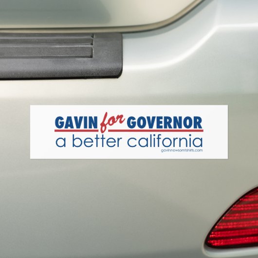 Gavin für Gouverneur Autoaufkleber (Auf Auto)