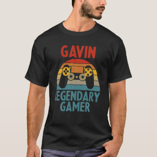 GAVIN Gift Name Personalisiert Funny Gaming Geek B T-Shirt