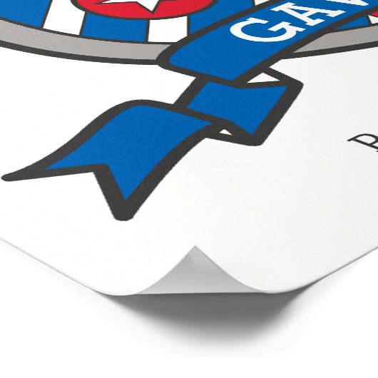 Gavin Jungs Name bedeutet heraldry Schild Poster (Ecke)