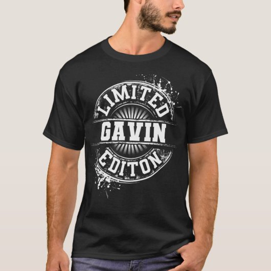GAVIN Limited Edition Funny Personalisiert Name T-Shirt (Vorderseite)
