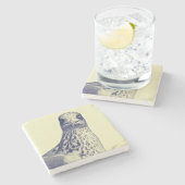 Gavin - Möwe Steinuntersetzer (Seitenansicht)