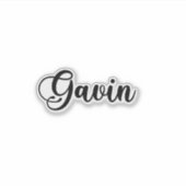 Gavin Name - Handgeschriebene Kalligrafie Aufkleber (Vorderseite)