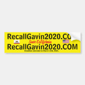 Gavin Newsom 2020 Autoaufkleber (Vorne)