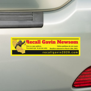 Gavin Newsom 2020 Autoaufkleber