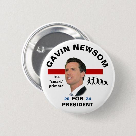 Gavin Newsom 2024 Button (Vorne & Hinten)