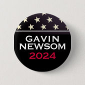GAVIN NEWSOM 2024 KAMPAGNENSCHALTFLÄCHE BUTTON (Vorderseite)