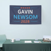 Gavin Newsom 2028 für den Präsidenten Banner (Messeveranstaltung)