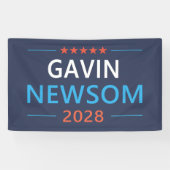 Gavin Newsom 2028 für den Präsidenten Banner (Horizontal)