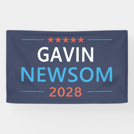 Gavin Newsom 2028 für den Präsidenten Banner (Horizontal)